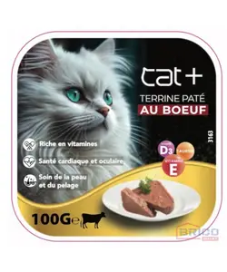 Cat+ Pâté au Boeuf, 100g 7842030094