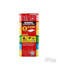 Eponge De Nettoyage Multicolore 6pcs-LIAO 7562010143
