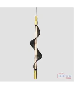 Suspension luminaire Glow Noire/Dorée 60 Cm-12W 1880845792