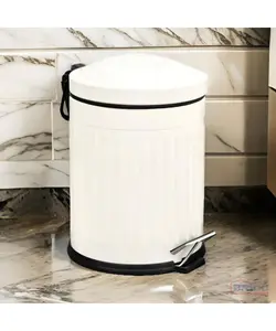 Poubelle vintage créme 5L- acier inoxydable 7180220372