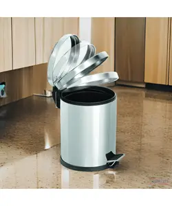 Poubelle à fermeture douce en acier inoxydable
