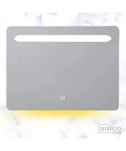 Miroir Led avec touche du chauffage et d'horloge (80*60cm) 2480230563
