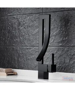 MITIGEUR LAVABO COURT SYDNEY NOIR FERRI 2380280653