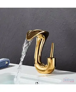 Mitigeur Lavabo Court Serpent Dore 2380280676