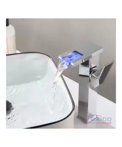 MITIGEUR LAVABO LONG FONATINE CHROME AVEC LUMIERE LED 2380280650