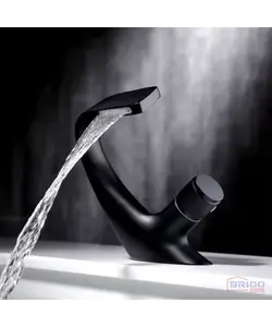 MITIGEUR LAVABO COURT CASCADE NOIR 2380280658