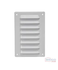 Grille d'aération rectangulaire en métal blanc,( 140x190 mm) 2180220912W