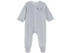 Grenouillère Bébé Unisexe Velours Boutonnée Aqua TEX Baby