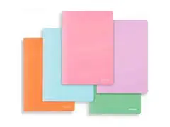 Cahier Piqué Couverture Polypropylene Couleur Pastel 17x22 Cm 192 Pages 90g