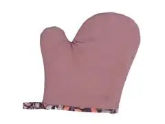 Gant en Cotton Feuille Mauve 18x30 cm