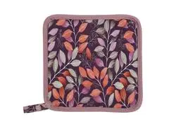 Manique en Cotton Feuille Mauve 20x20 cm