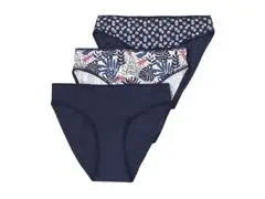 Lot 3 Slips Femme Fantaisie Bleu Marine TEX