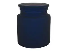 Boîte à Cotons Verre Yoko Bleu Foncé Spirella