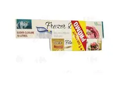 Lot de Sacs de Congélation Use It 10L 10 unités + Film alimentaire Use It 75 pieds carrés