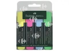 Surligneur Textliner 48 Refill Rouge Faber Castell 4 unités