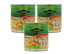 Pack de Conserves de Maïs Doux en Grains Cartier 140g