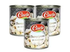 Pack de Trois de Conserves de Champignons en Morceaux Carle 200g
