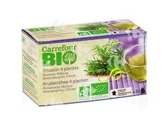 Infusions 4 Plantes Carrefour Bio 20 unités
