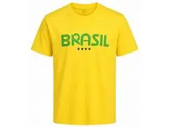 T-Shirt Homme Manche Courte Brazil Jaune CDM26