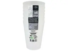 Gobelet Plastique Transparent 6 unités