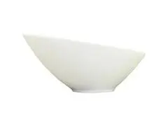 Coupelle inclinée blanche en porcelaine Carrefour Home 21 cm