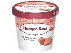 Pot Glace Strawberry and Cream Haagen Dasz 100ml.