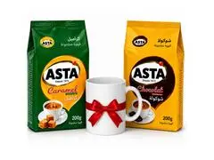 Lot Café Moulu Asta Caramel Plus Chocolat 200G + Mug Gratuit