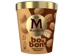 Glace Bonbon Gold Caramel Billionaire Pot Magnum 12 unités 168g