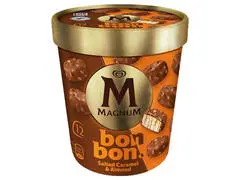 Glace Bonbon Caramel Salé & Amandes Pot Magnum 12 unités 168g