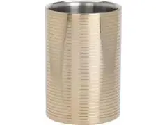 Refroidisseur de Bouteille de Vin Koopman en Acier Inoxydable Doré 12x17,5 cm