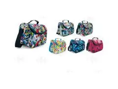 Sac à goûter 6 motifs tissu D900 20x26x16cm (couleur aléatoire).