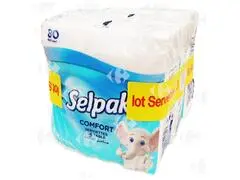 Lot de 3 serviettes de table Selpak 30x30cm 80 unités