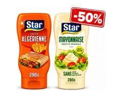 Lot Sauce Algérienne Star 290G + Mayonnaise Tube 280G à -50%.