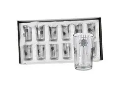 Verre à Thé Décorées Argenté 12 unités.