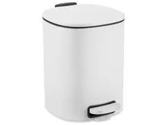 Poubelle à Pédale Blanche Kasa 5L