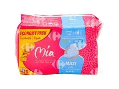 Serviettes Hygiéniques Maxi Long Duopack Mia 18 unités.