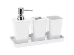 Set d'Accessoires de Salle de Bain en Dolomite Divers Couleurs 4 pièces