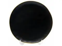 Assiette Plate en Porcelaine Noir Wavy 26 cm