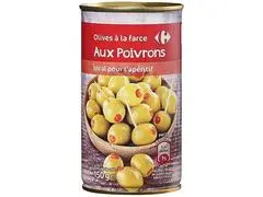 Conserve d'Olives Farcies aux Poivrons Carrefour 150g