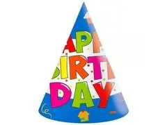 Lot de 6 Chapeaux Happy Birthday