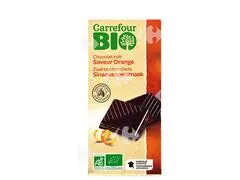 Tablette Chocolat Noir Bio Saveur d'Orange Carrefour Bio 100g