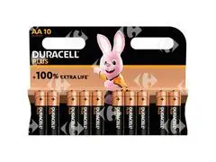Pack de Piles AA Plus Power Duracell 10 unités