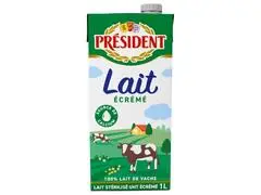 Lait UHT Écrémé 0% Président 1L