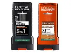 Lot de Gel Douche Pure Carbon 300ml + Barber Club x3 L'Oréal Men Expert
