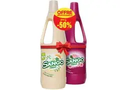 Lot de 2 Nettoyants Sol Fleur d'Oranger & Rose Sango 2x1l (2ème à -50%)