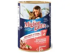 Bouchées de Saumon pour Chats Miglior Gatto 405g
