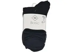 Lot 6 Chaussettes Femme Unies Noir TEX