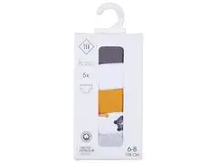 Slip Garçon Orange/Blanc/Gris 100% Coton TEX 5 pièces