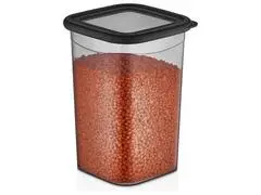 Boîte Alimentaire Carrée Élégante Fumée 1,2L