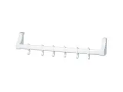Porte-Manteau 6 Crochets Plastique Blanc.